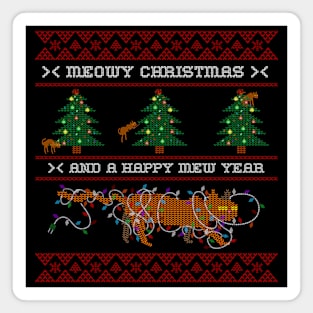 Christmas Cat - Meowy Xmas | Ugly Sweater Magnet